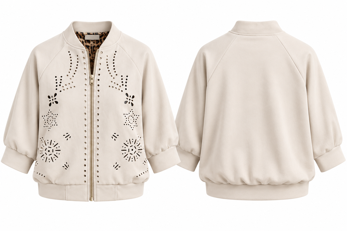 Beige jack met cut-out DREW