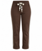 Broek Noëlle Bruin met crème strepen