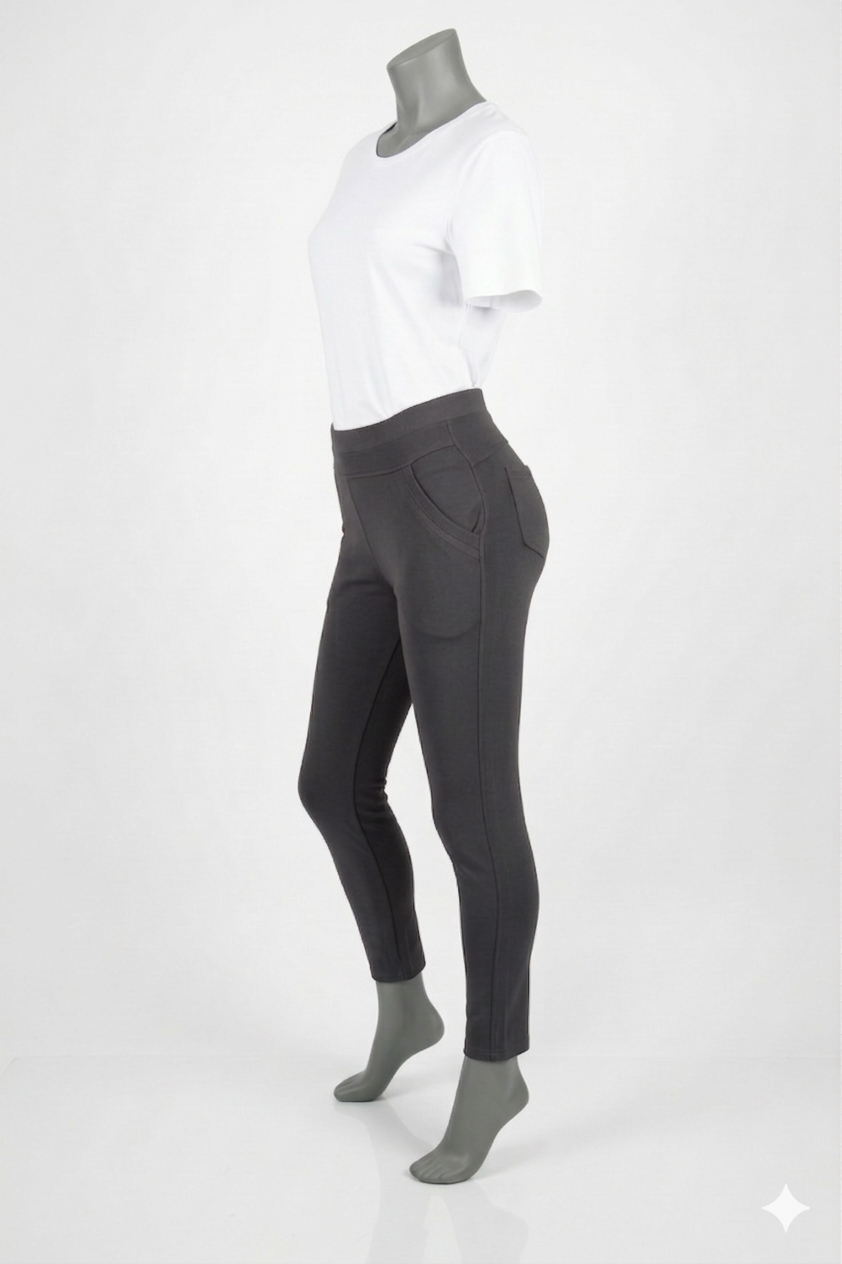 Comfort broek antraciet zijkant