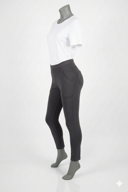 Comfort broek antraciet zijkant