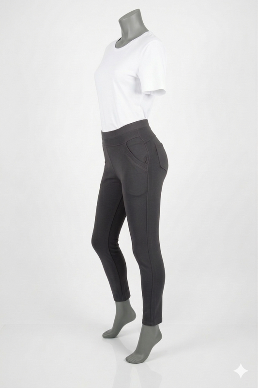 Comfort broek antraciet zijkant