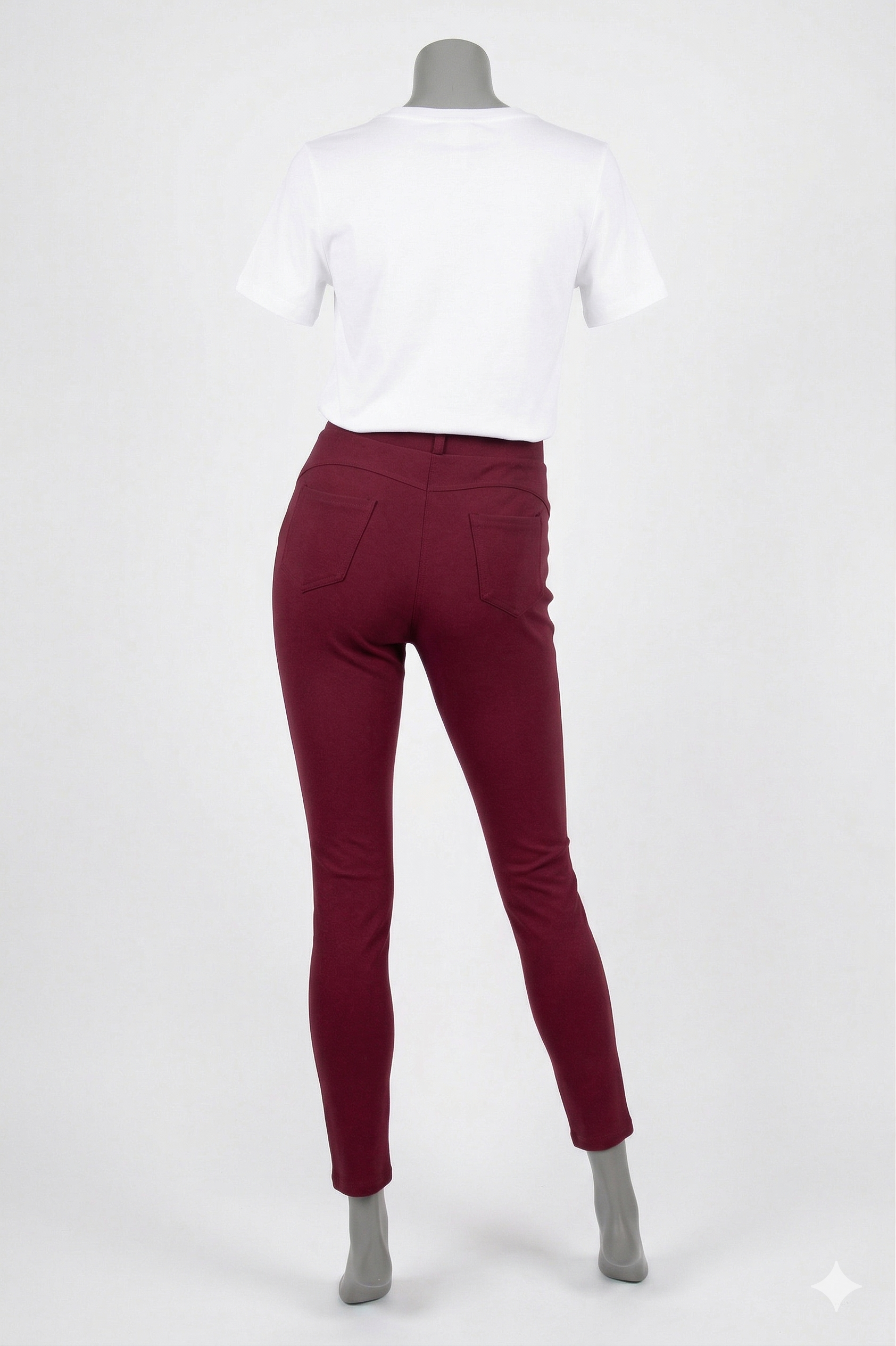 Comfort broek bordeaux achterkant