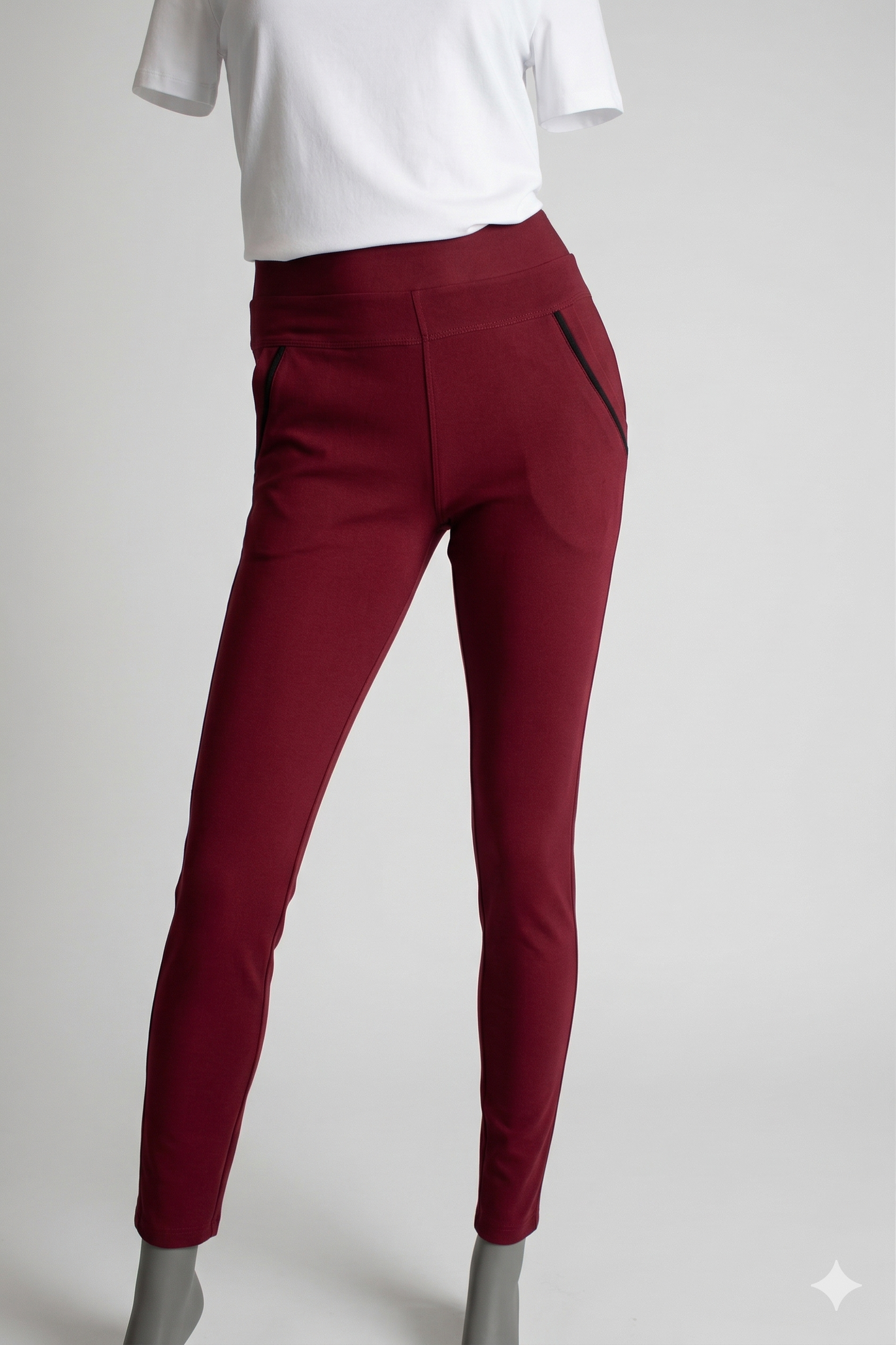 Comfort broek bordeaux voorkant