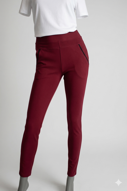 Comfort broek bordeaux voorkant