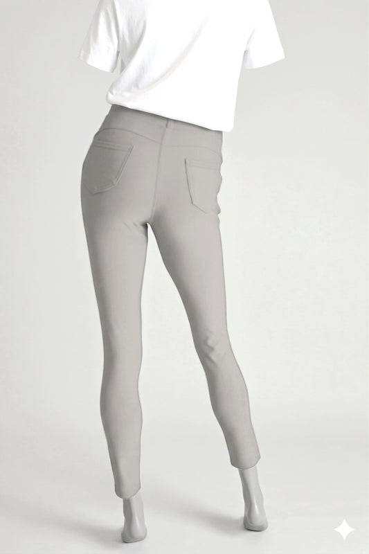 Comfort broek grijs met koordje achterkant