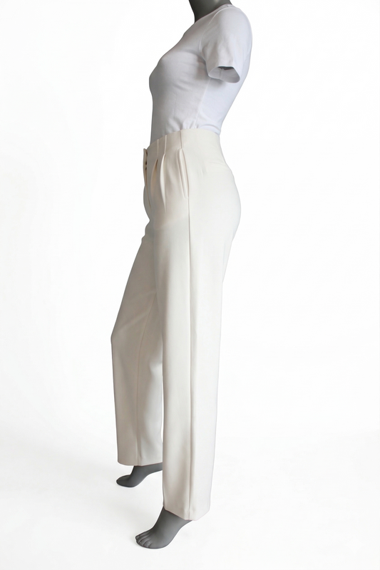 Comfort pantalon crème wit zijkant