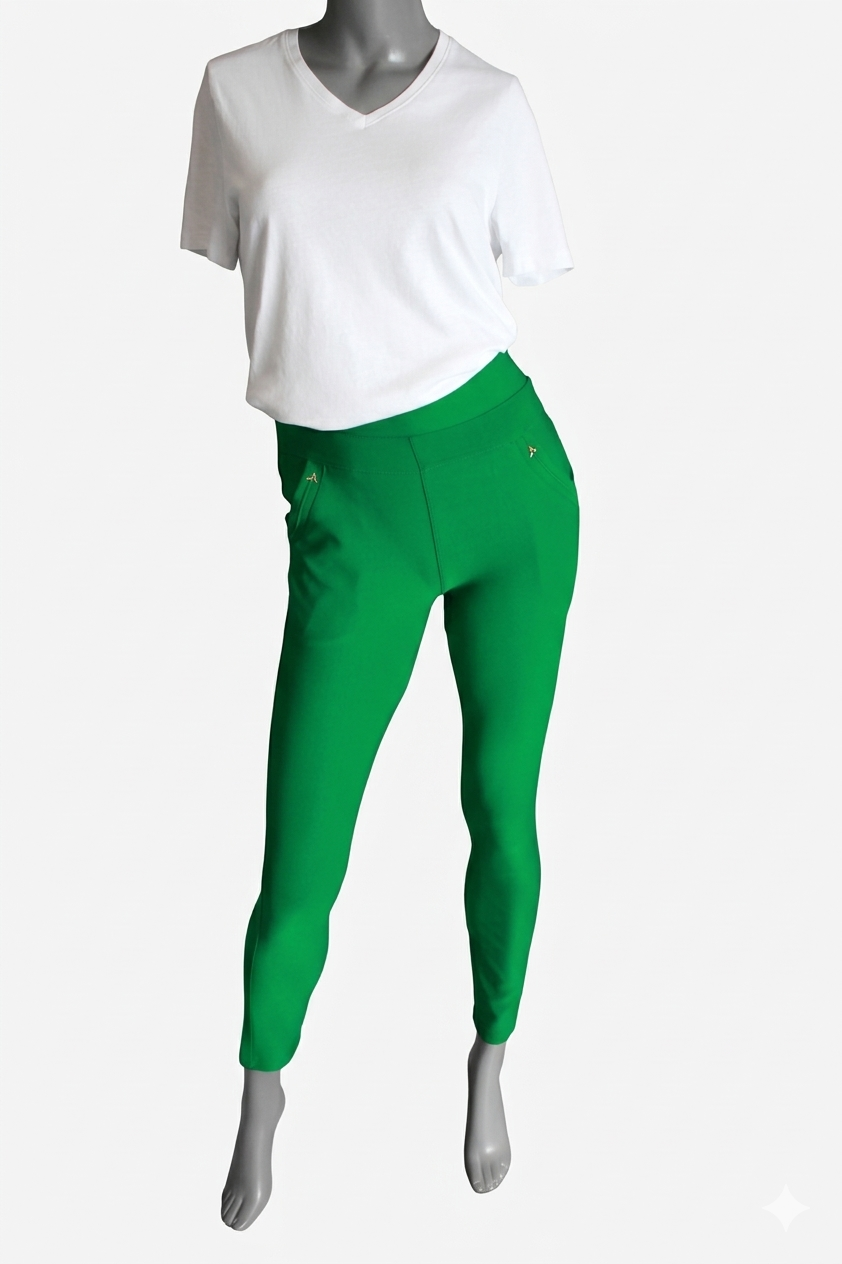 Comfortbroek groen voorkant