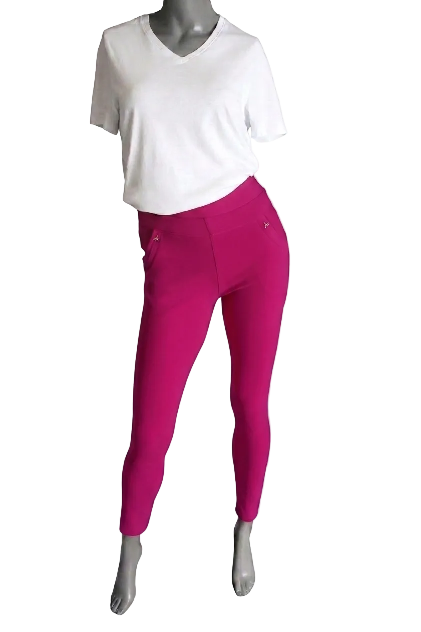Comfortbroek magenta voorkant