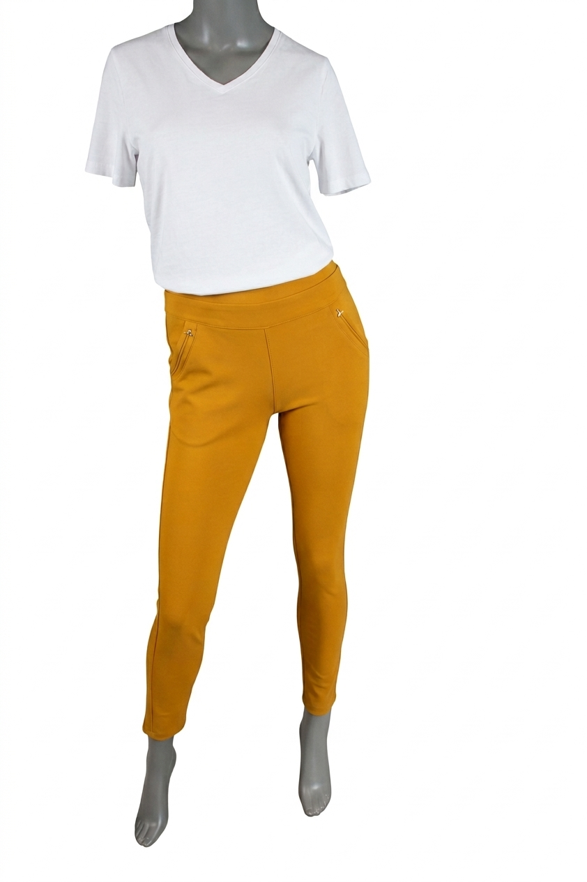 Comfortbroek oker geel voorkant