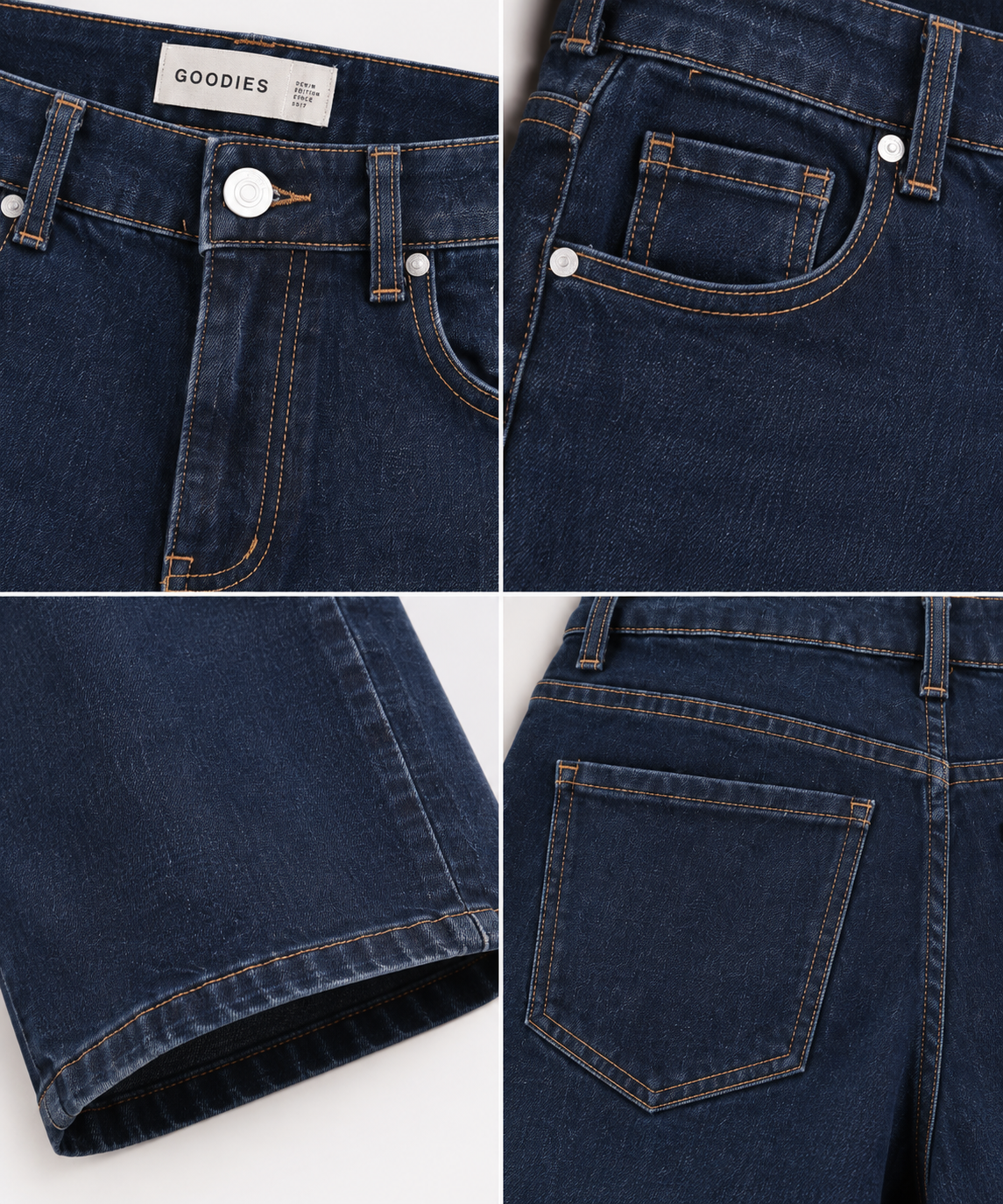 FAY raw denim wide leg Jeans detail