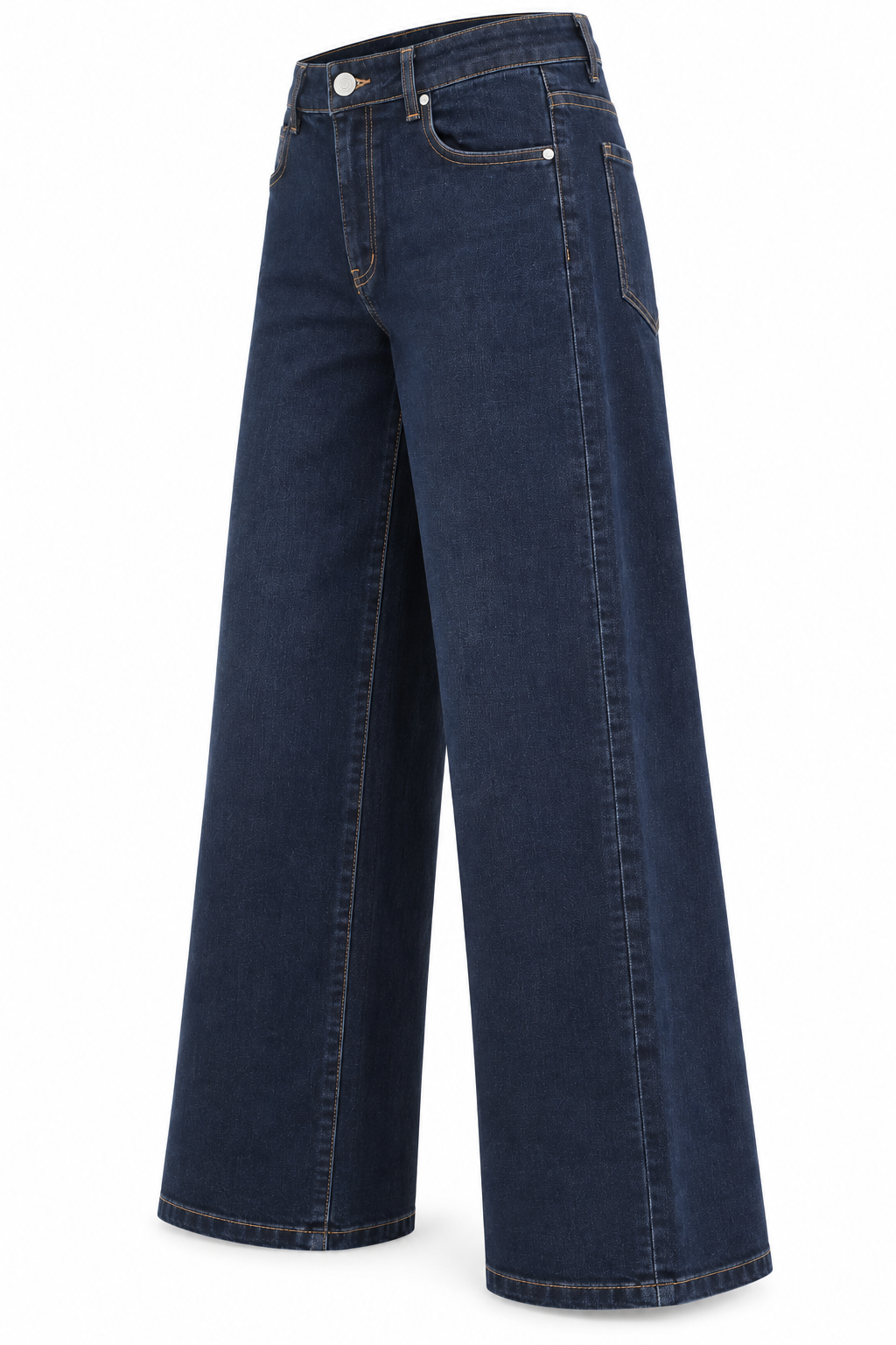 FAY raw denim wide leg Jeans side