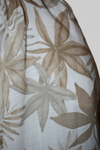 linnen broek met tropische print in diverse kleuren