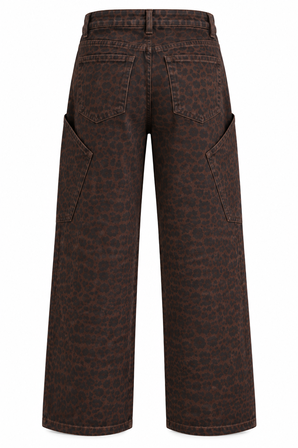 LIV Donkerbruine luipaard Jeans back