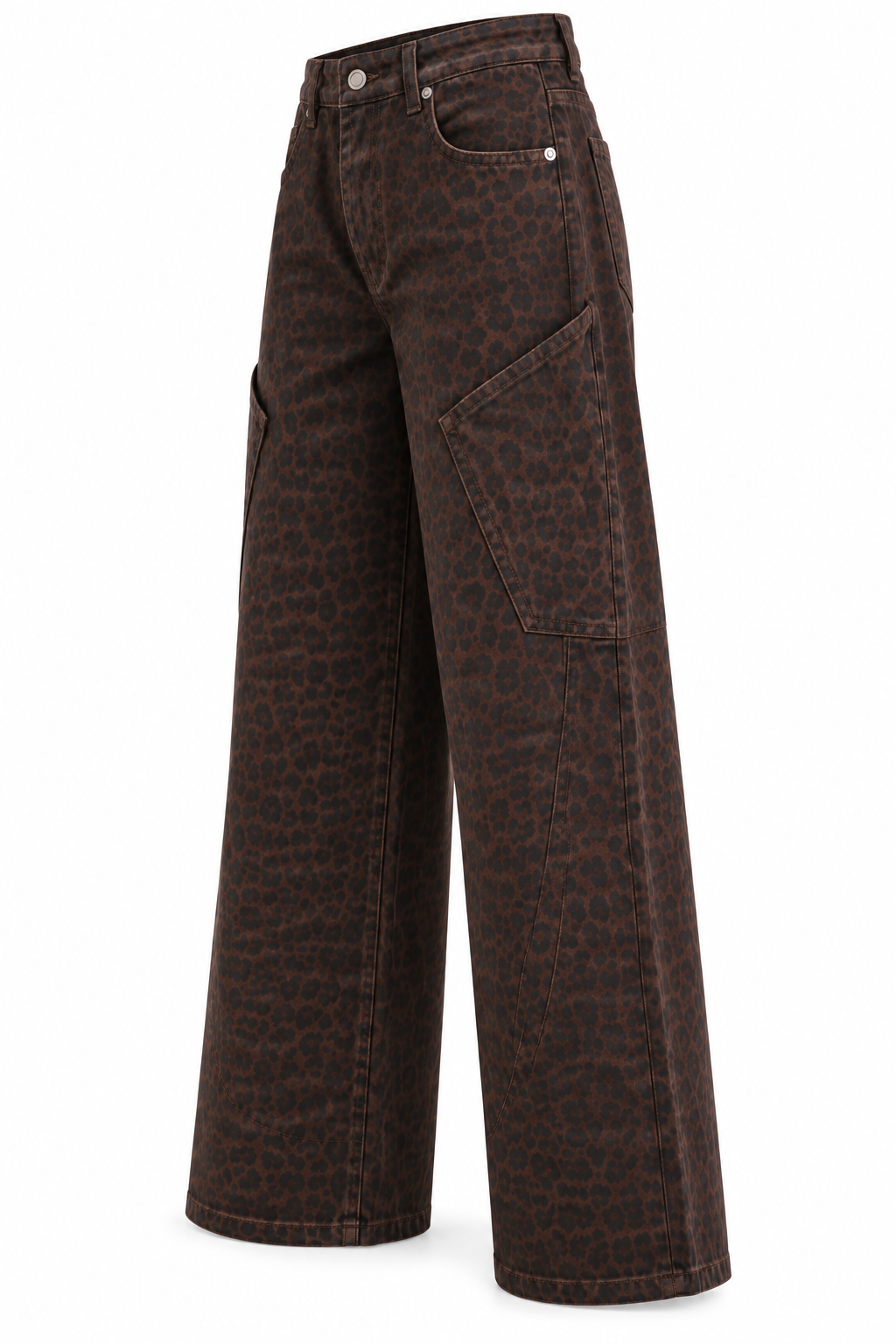 LIV Donkerbruine luipaard Jeans side
