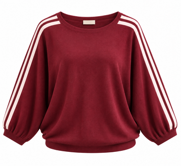 Oversized gebreide trui Bordeaux