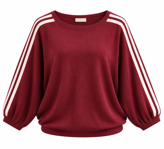 Oversized gebreide trui Bordeaux
