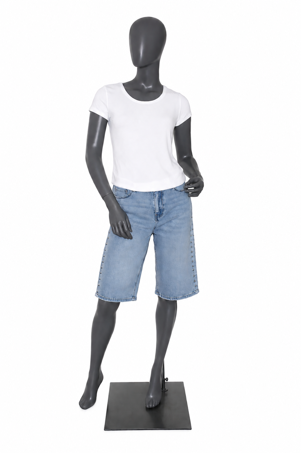 Studded capri jeans voorkant