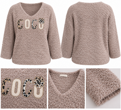 Zachte gebreide trui COCO Beige