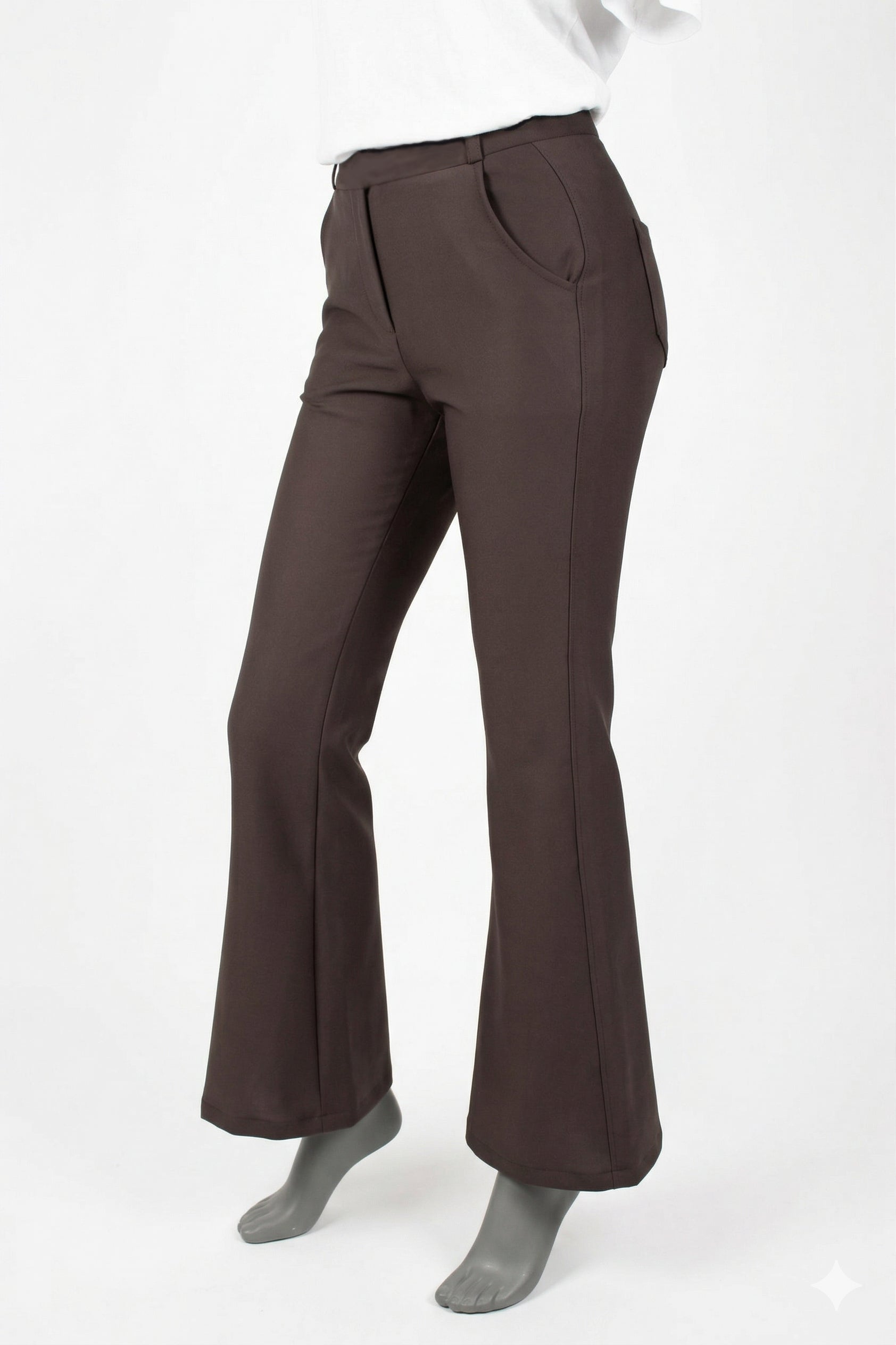 comfortbroek bruin Flair schuin