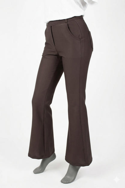 comfortbroek bruin Flair schuin