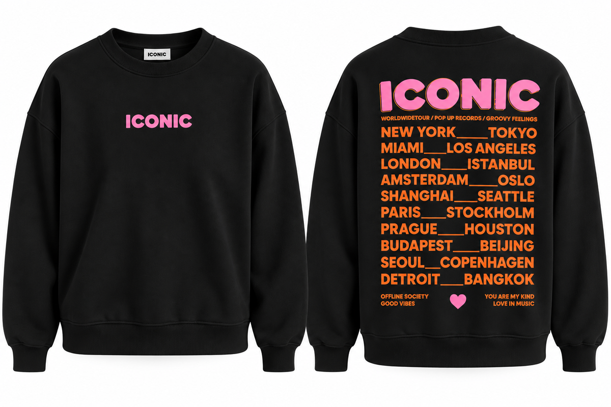 Iconic sweater in zwart